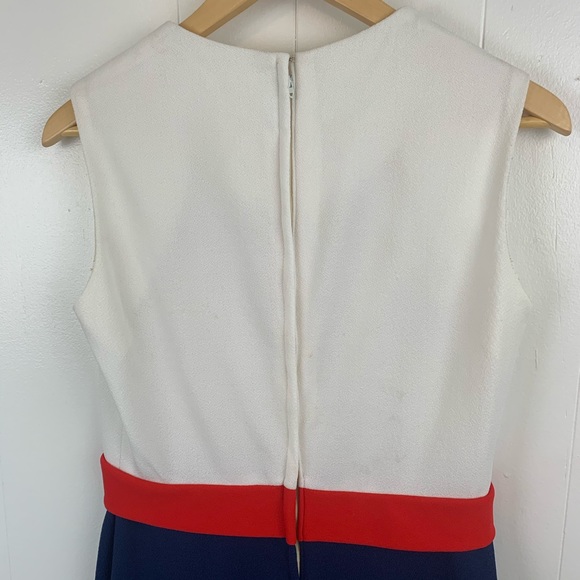VINTAGE 1960's Red White Blue Maxi Dress | H13 - Picture 7 of 8